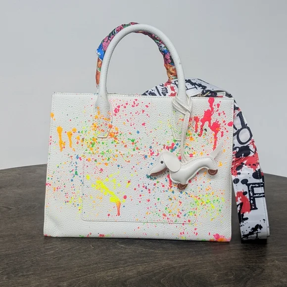 Anca Barbu Sophia Chakras Bright NWOT Handbag Purse Bag Top Handle - Picture 3 of 16